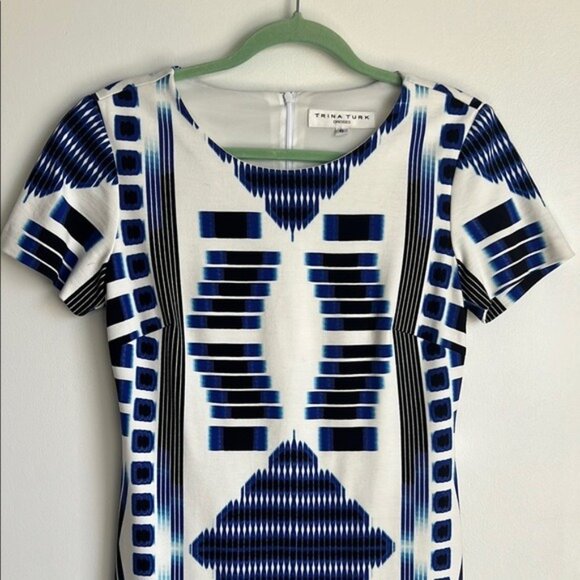 Trina Turk Katie Ziggurat Print Dress - 6 - Picture 4 of 7